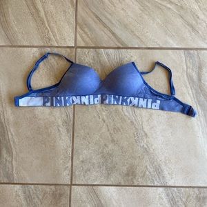 Blue comfort push up bra.